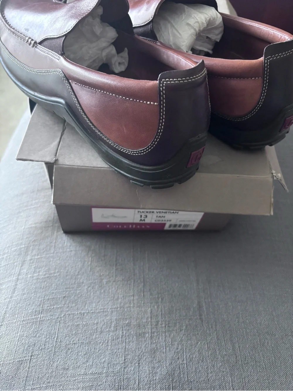 Vintage Cole Haan Slip-On Leather Loafers in Brown